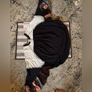 We The Free Black and Cream Textured Top